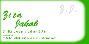 zita jakab business card